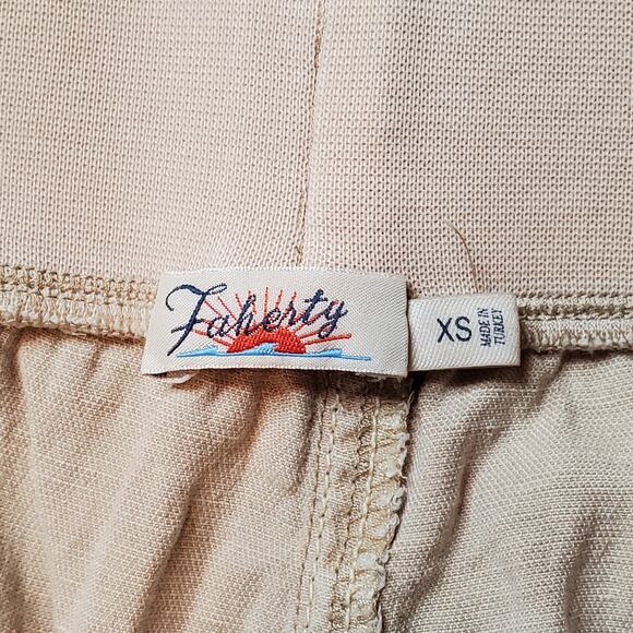 Faherty Women's Size XS Arlie Pull-On Linen Blend Pant Beige WBS2364 - Picture 7 of 9